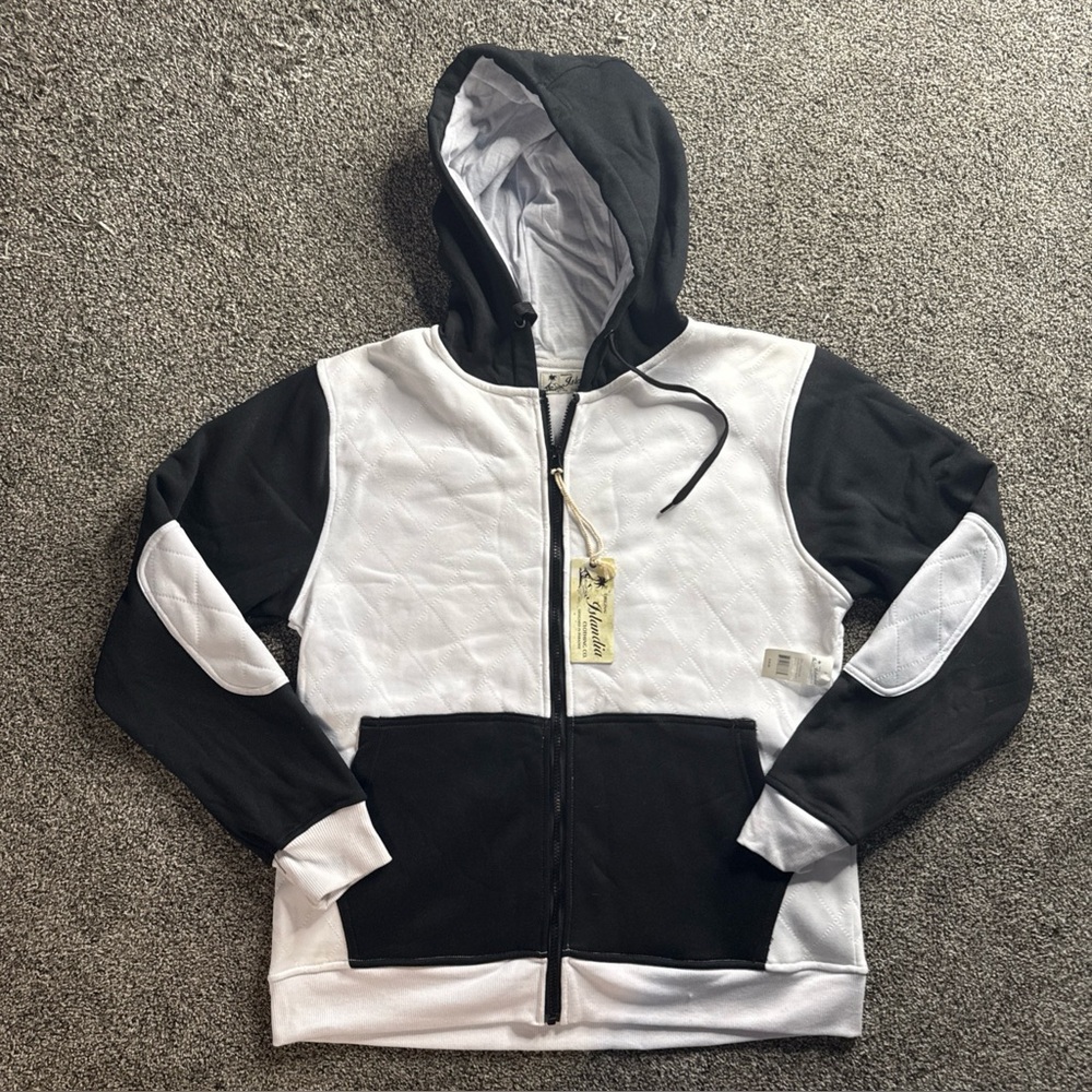 Islandia Clothing Full Zip Hoodie Medium (M) Multi Pattern & Texture NWT